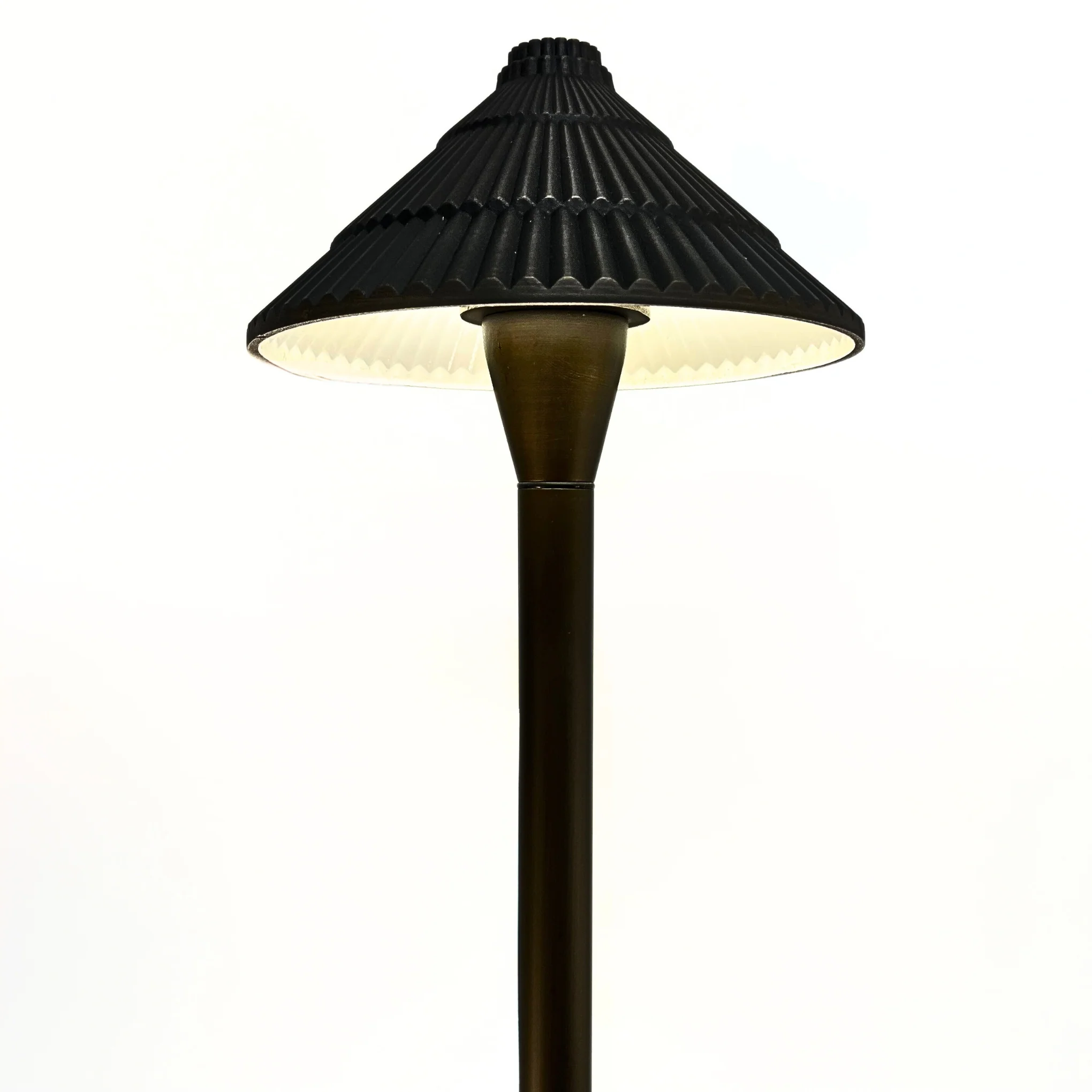 Can you specify the size details of the Bronze Brass Tiki Path Light?