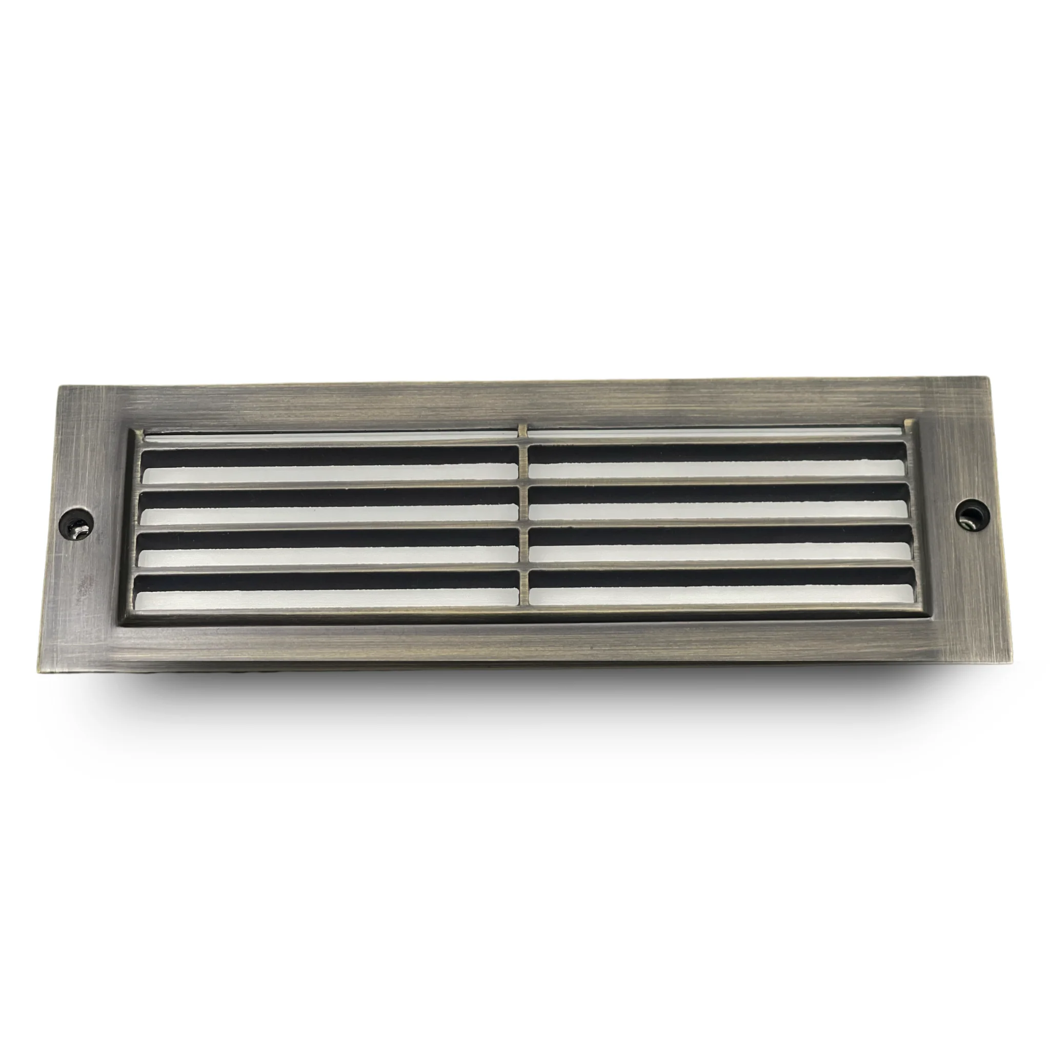 What is the finish of the Top-Notch™ Classic brass step lights?