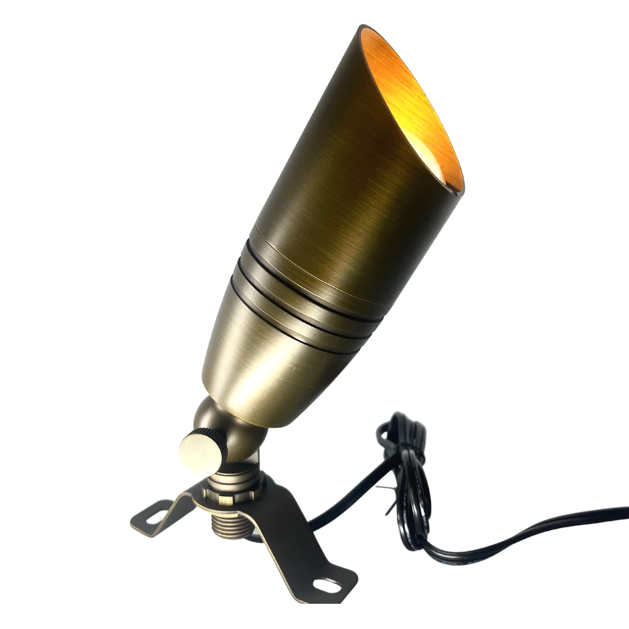 Outdoor Landscape Spotlight Brass - 12v 280 Degree Swivel G4 Base - Glare Protectant Shroud Questions & Answers