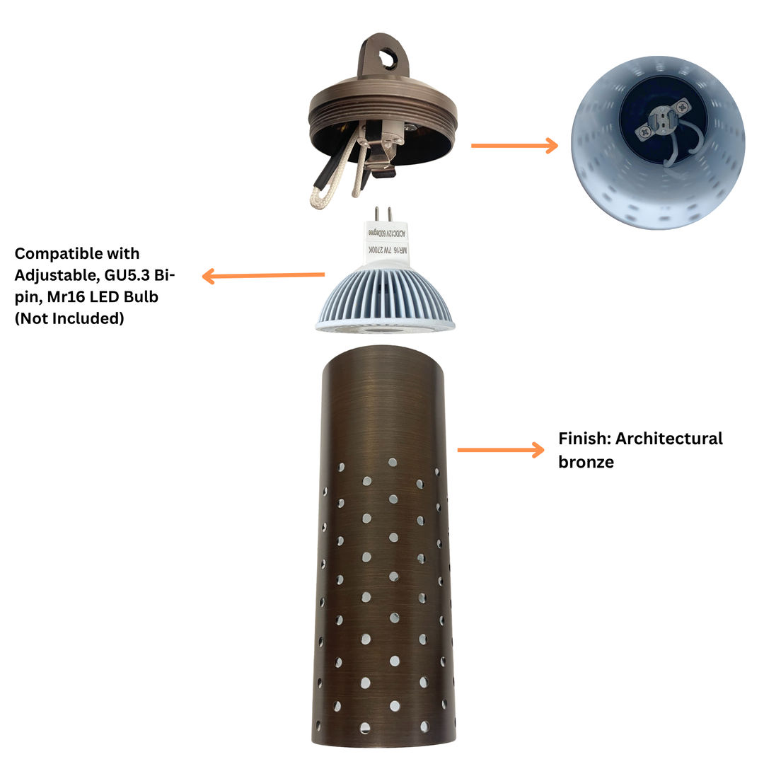 Top Notch Landscape Lighting Brass Low Voltage Pendant Light (4 Pack) Outdoor 12V AC Handing Tree Lights, Replaceable LED Bulb (Bulb not Included)