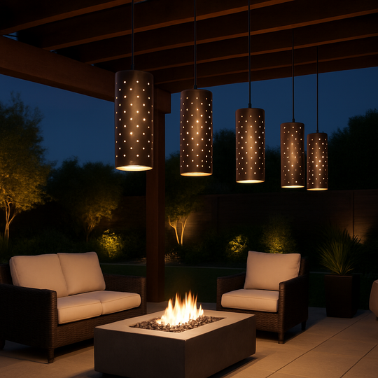 Top Notch Landscape Lighting Brass Low Voltage Pendant Light (4 Pack) Outdoor 12V AC Handing Tree Lights, Replaceable LED Bulb (Bulb not Included)