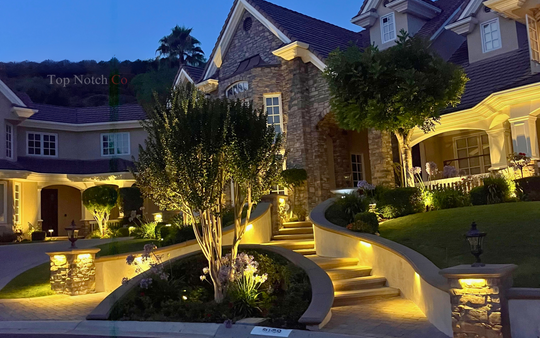 Top Notch Low Voltage Transformer for Landscape Lighting - Stainless Steel, Gleaming Finish, Heavy Duty, Mulit-tab (12v-15V), 120v 60” Cord Input/ Plugin