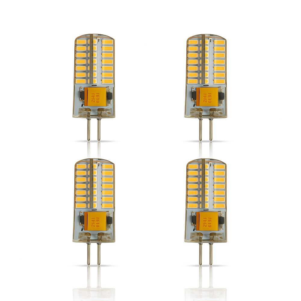 TopNotch™ T3 LED Bulb 3.5 Watt, 2700k, 4-Pack, 12v, Silicone Potted, Bi-pin G4 base, Weatherproof, Dimmable, CRI: 95+, GeTⓇ,9-17VAC, 3.5w.