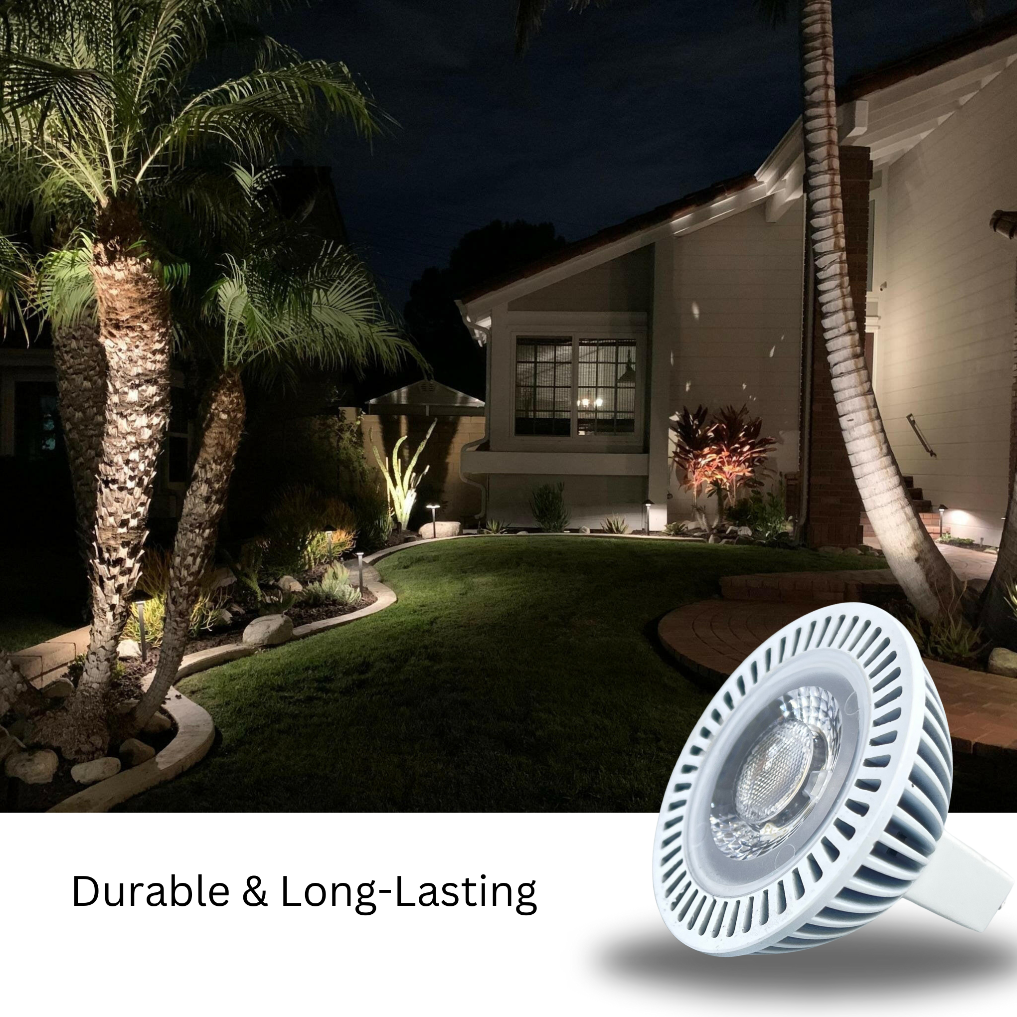 BPL 9W LED MR16 Bulb – 12V Low Voltage, Warm White (2500-3000K), 630 Lumens, G5.3 Base