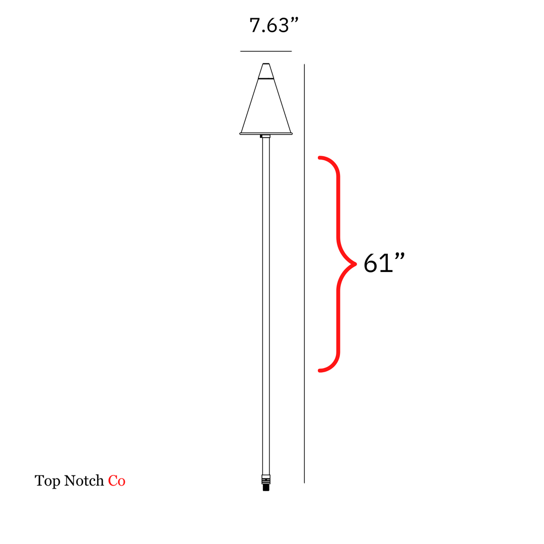 Tiki Torch Light 2in1 - 61"H x 7.63"L x1"W, Brass, Light-Bronze, G4, 72"