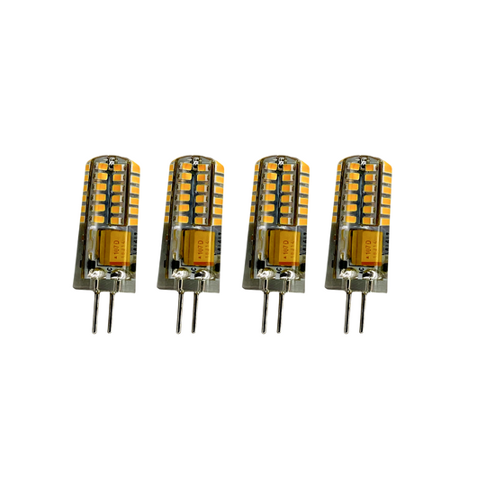 TopNotch™ T3 LED Bulb 2.5Watt, 2700k, 4-pack, 12v, Silicone Potted, Bi-pin G4 base, Weatherproof, Dimmable, CRI: 95+, GeTⓇ,9-17VAC,2.5w.