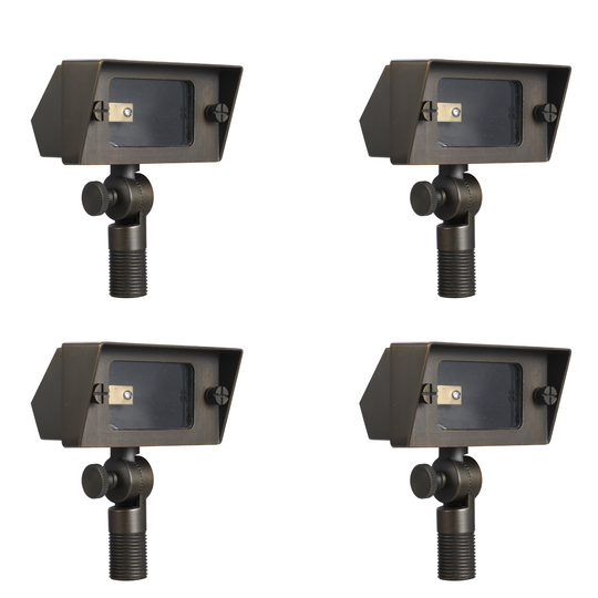 Top-Notch™ Illuminator Brass Flood Outdoor Landscape Light (4 Pack)- Antique Bronze