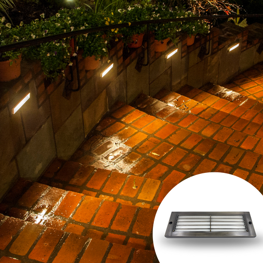 Top-Notch™ Classic Brass Step & Deck Light (Bronze) Drop-In LED Outdoor Light 8.75"