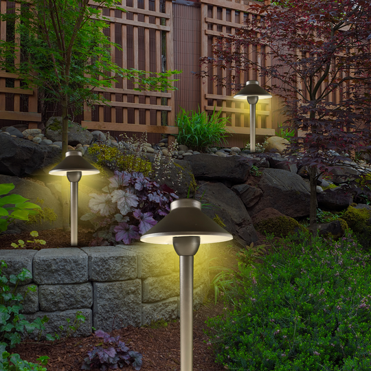 Top Notch Outdoor Pathway Lights - Premium Outdoor Landscaping Lighting for Paths, Driveways, Grounds, and Landscapes - Waterproof, Weatherproof, Wired Cast Aluminum LED Area Lights (Bronze)