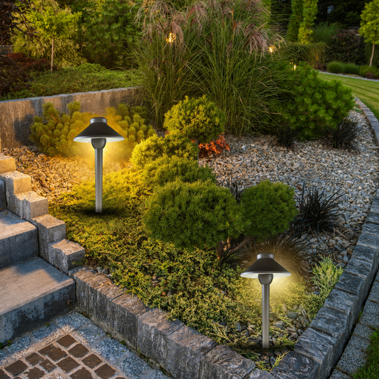 Top Notch Outdoor Pathway Lights - Premium Outdoor Landscaping Lighting for Paths, Driveways, Grounds, and Landscapes - Waterproof, Weatherproof, Wired Cast Aluminum LED Area Lights (Bronze)