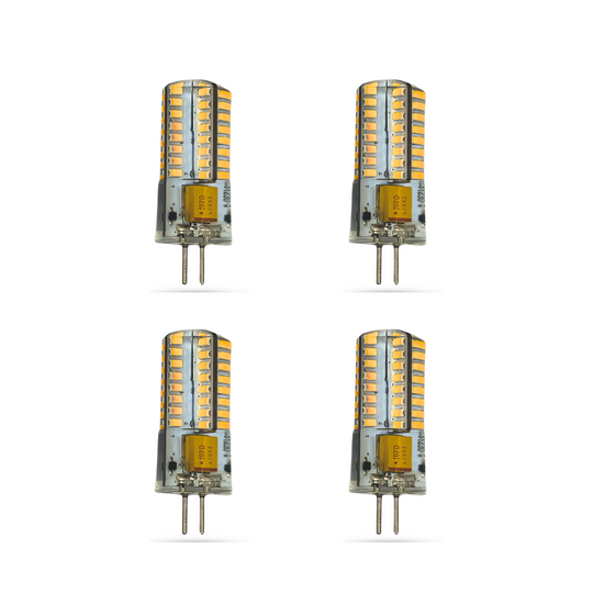 TopNotch™ T3 LED Bulb 3.5 Watt, 2700k, 4-Pack, 12v, Silicone Potted, Bi-pin G4 base, Weatherproof, Dimmable, CRI: 95+, GeTⓇ,9-17VAC, 3.5w.