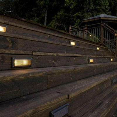 Top-Notch™ Classic Brass Step & Deck Light (Bronze) Drop-In LED Outdoor Light 8.75" - Top Notch Landscape Lighting Top Notch Landscape Lighting