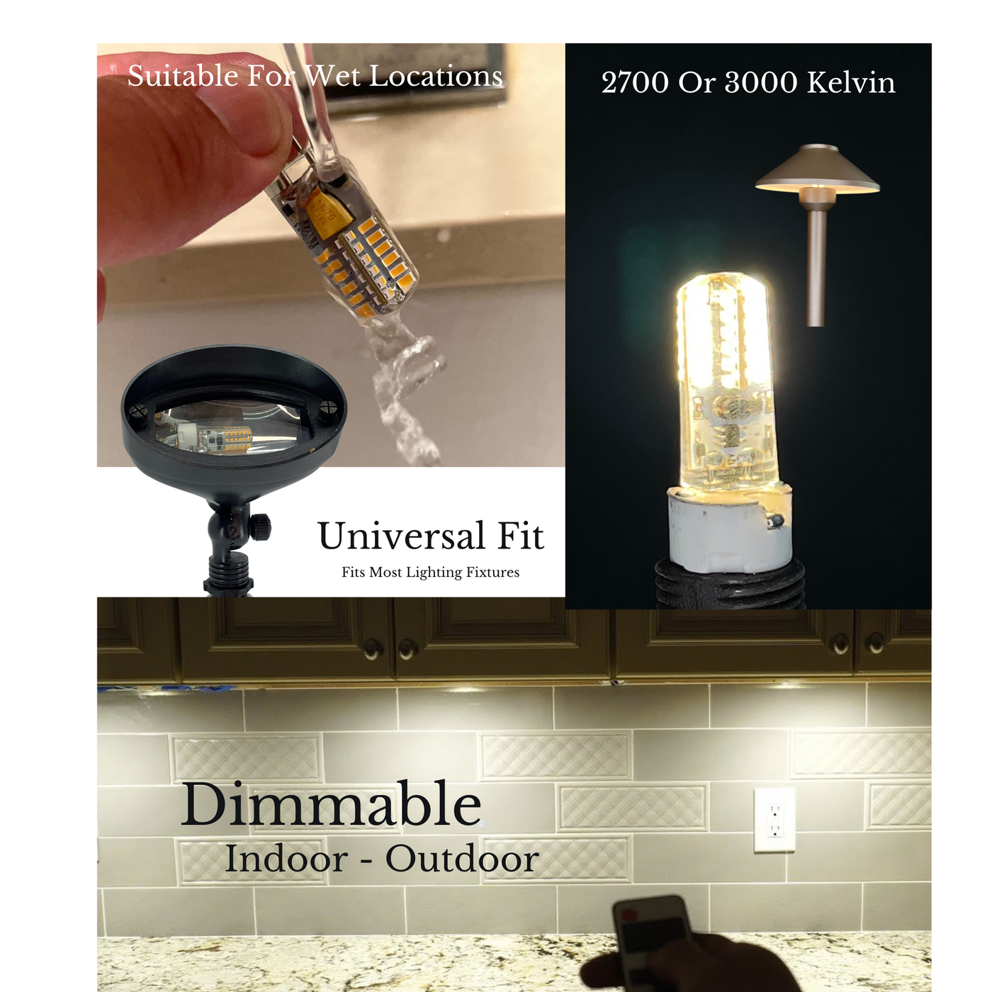 TopNotch™ T3 G4 Bi-Pin 107D LED Light Bulb -Water Resistant (Dimmable)