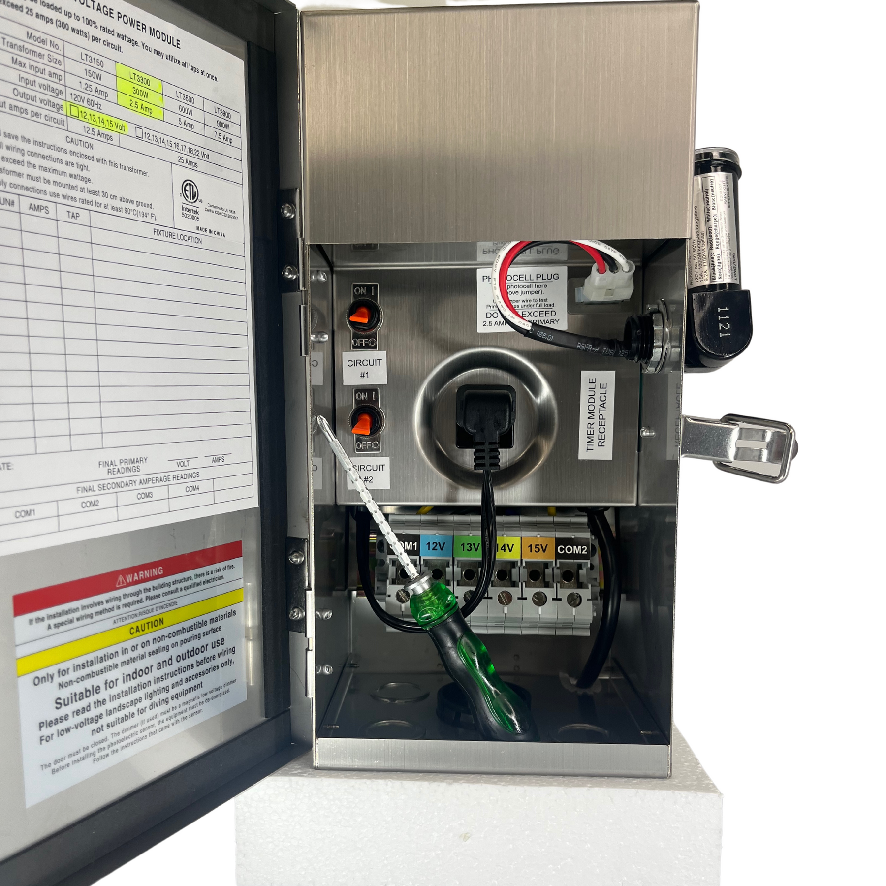 Top Notch Shocker 300 Watt 12v 15v Multi Tap Low Voltage Transformer